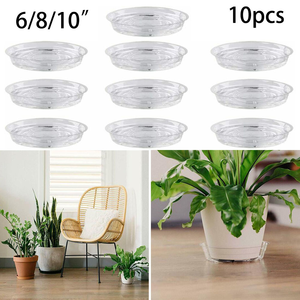 Drip Tray Saucer - 10pc Garden Plant Saucer Drip Tray