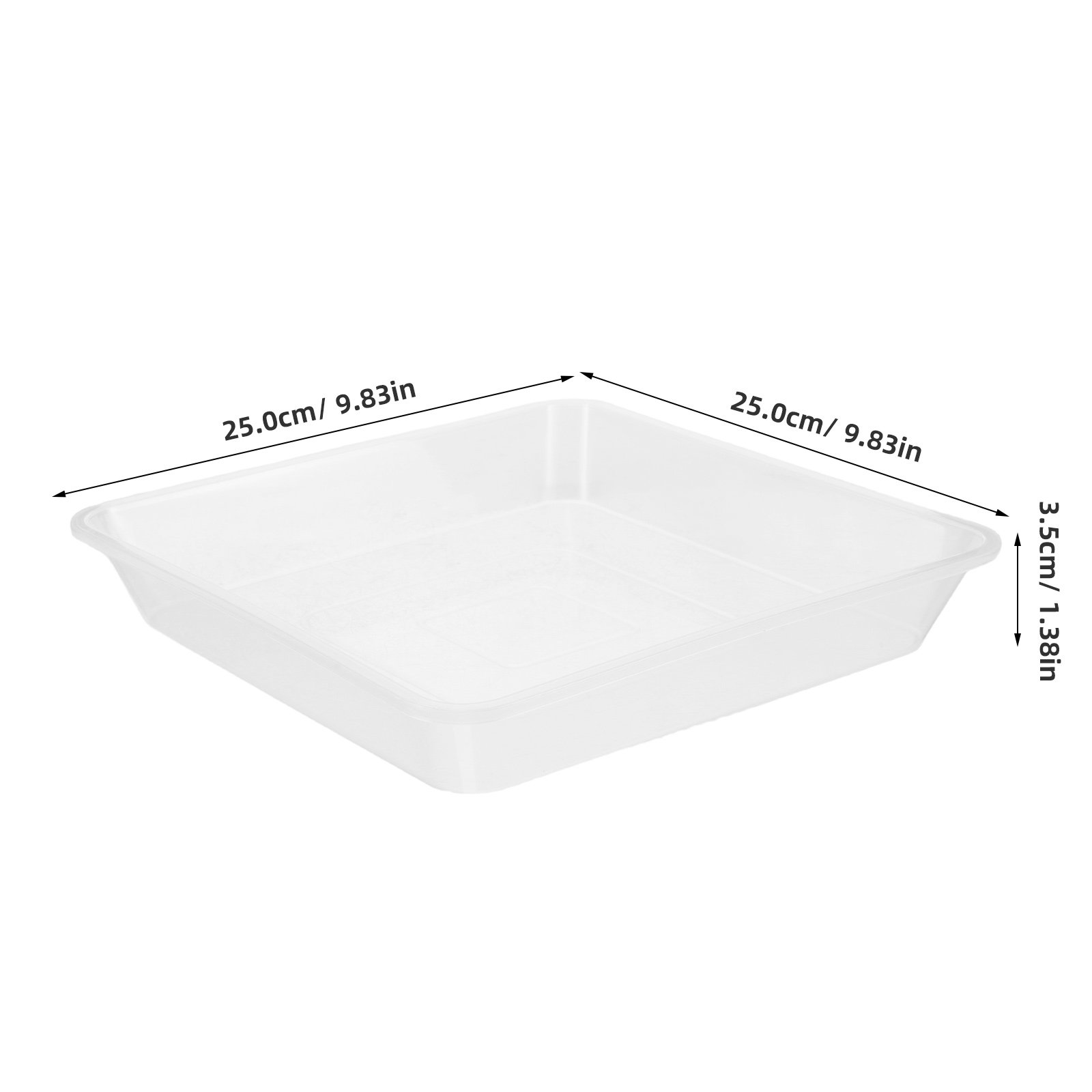 4Pcs Transparent Square Plant  - Drip Tray Saucer recension och pris