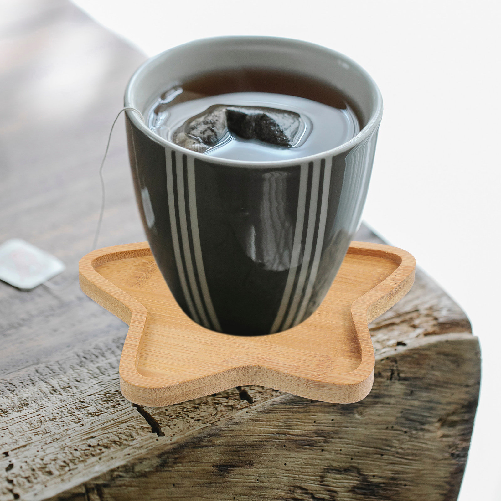 4Pcs Bamboo Flower Pot Tray Pl - Drip Tray Saucer recension och pris
